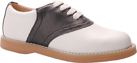 Willits Girls' Cheer Saddle - White/Black w/ Coral Sole
