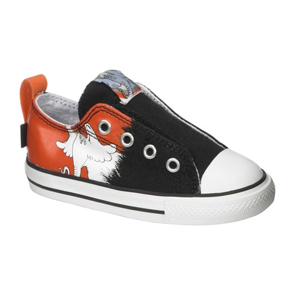 Converse Toddler Boy Chuck Taylor All Star Simple Slip Dr. Seuss Shoe - Black/Orange