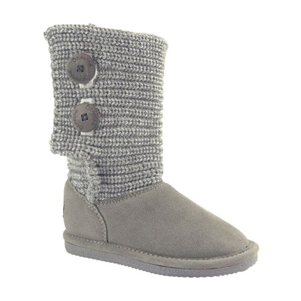 Bearpaw Cable Knit Youth - Gray