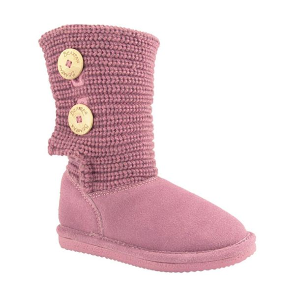 Bearpaw Cable Knit Youth - Pink