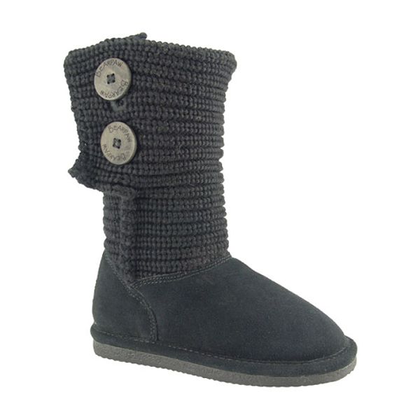 Bearpaw Cable Knit Youth - Black