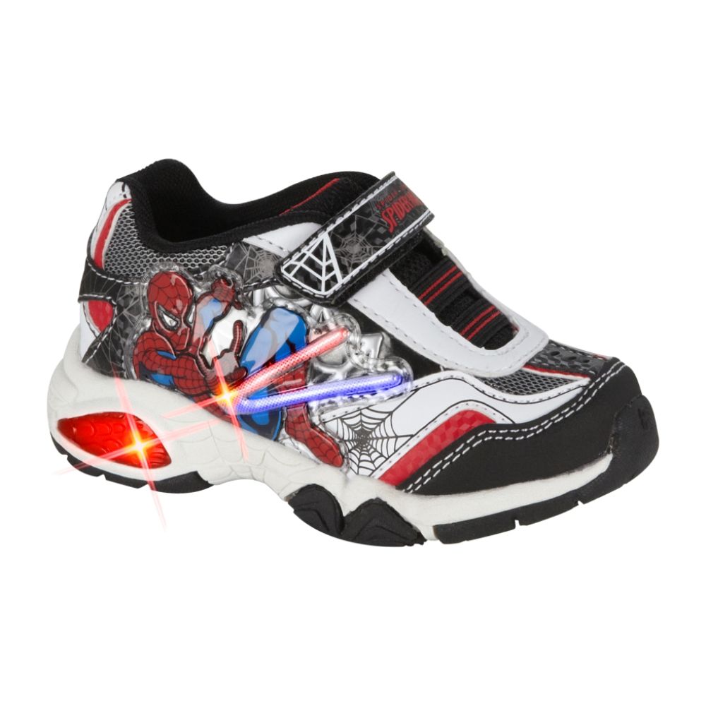Spiderman Toddler Boy's Spiderman Lighted Athletic Shoe -Black/Silver/White at Sears.com