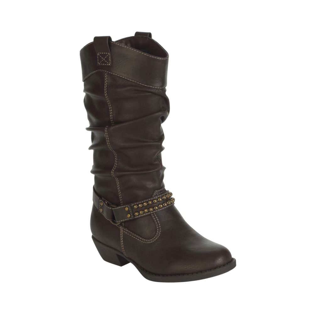 TKS Girls' Nellie - Western Slouch Boot - Brown