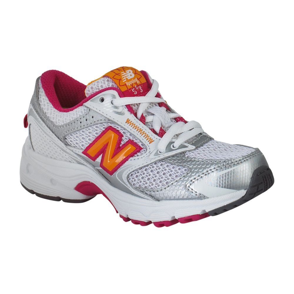 New Balance Youth Girls' 553 Running Shoe - White/Orange