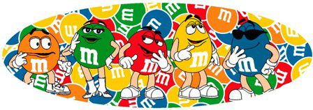 M & M's Surfboard 19 x 58 inch Rug