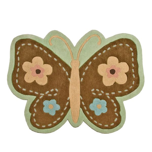 Kidspace Cleo Butterfly Shaped Area Rug - 10 SqFt 
