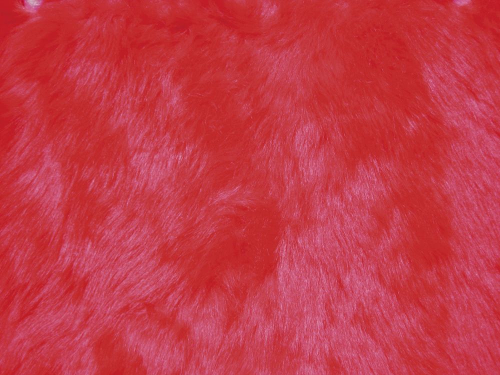 Flokati Red Flokati 31 x 47 inch Rug
