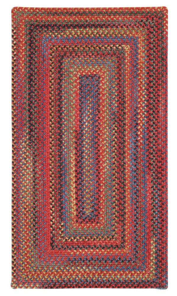 Capel American Song Concentric Rectangular Braided Rug-8 x11 -550