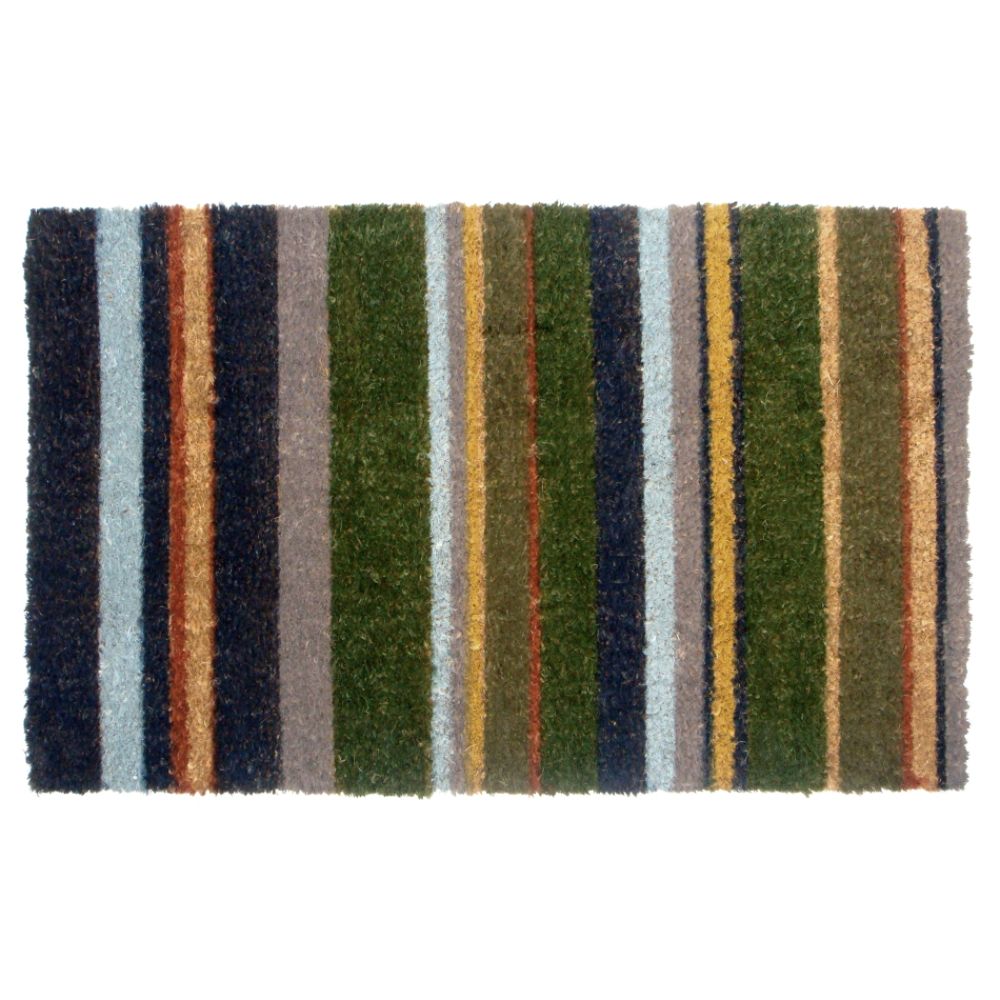 Colormate Vertical Stripe Green Doormat