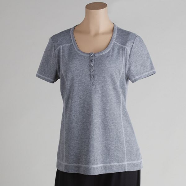 Gloria Vanderbilt Short Sleeve Sleep Henley - Plus