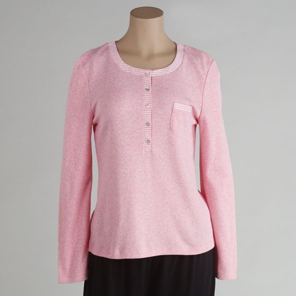 Sleepwalkers Long Sleeve Sleep Henley - Plus