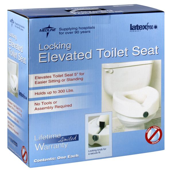 Medline Elevated Toilet Seat, Locking, 1 seat at Kmart.com