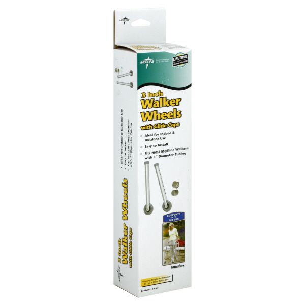 Medline Walker Wheels, with Glide Caps, 3 Inch, 1 pair at Kmart.com