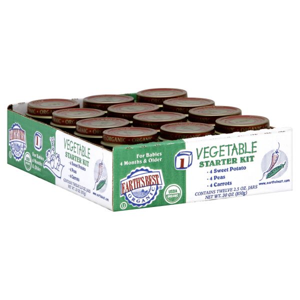 Organic Baby Food Brands on Earth S Best Organic Vegetable Starter Kit  Assortment  12   2 5 Oz
