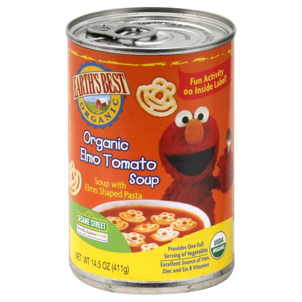 Earth's Best Organic Soup, Elmo, Tomato, 14.5 oz (411 g)  (Box of 12)
