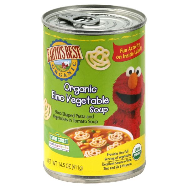  Organic Baby Food on Earth S Best Organic Soup  Elmo  Vegetable  14 5 Oz  411 G   Box Of