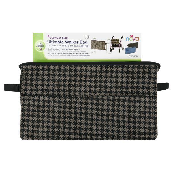 Nova Ortho-Med Inc Glamour Line Walker Bag, Ultimate, Black/Tan Pattern, 1 bag at Kmart.com