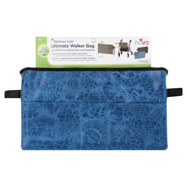 Nova Ortho-Med Inc Glamour Line Walker Bag, Ultimate, Blue Pattern, 1 bag at Kmart.com
