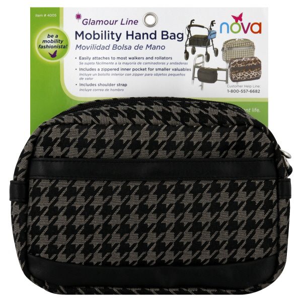 Nova Ortho-Med Inc Glamour Line Mobility Hand Bag, Black/Tan Pattern, 1 bag at Kmart.com