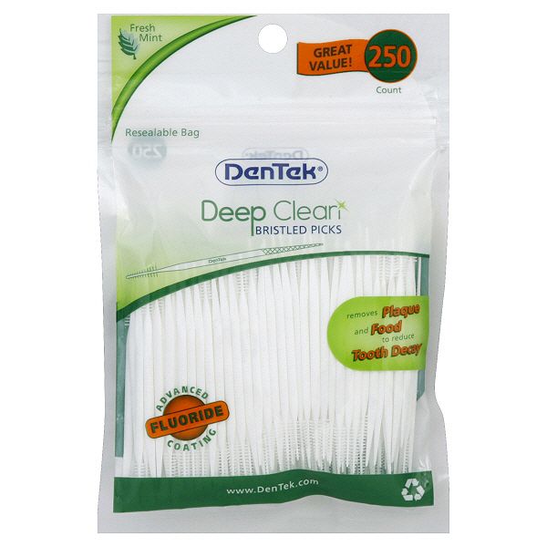 Dentek Deep Clean Bristled Picks, Fresh Mint, 250 Picks price decreased by 67%