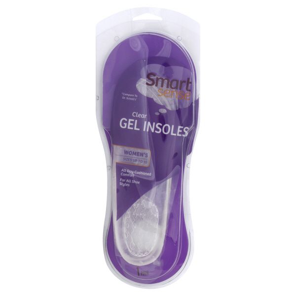 Smart Sense Insoles, Clear Gel, Women's, Sizes Up to 10, 1 pair