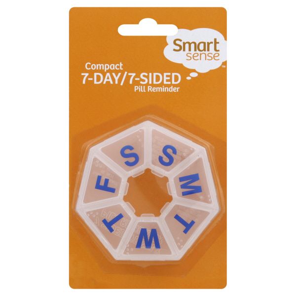 Smart Sense Pill Reminder, 7-Day/7-Sided, Compact, 1 pill reminder at Kmart.com