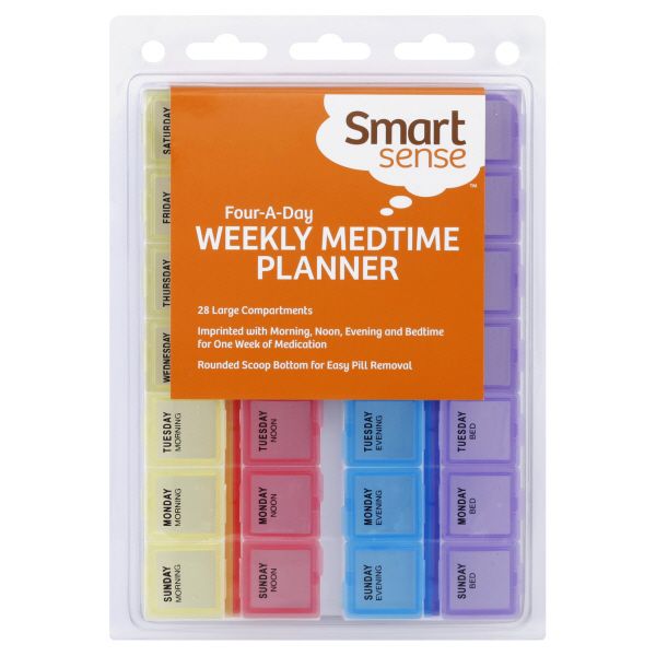 Smart Sense Weekly Medtime Planner, Four-A-Day, 1 planner at Kmart.com