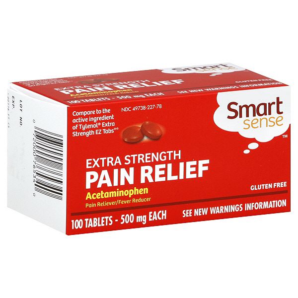 Smart Sense Pain Relief, Extra Strength, 500 Mg, Tablets, 100 Tablets price decreased by 48%