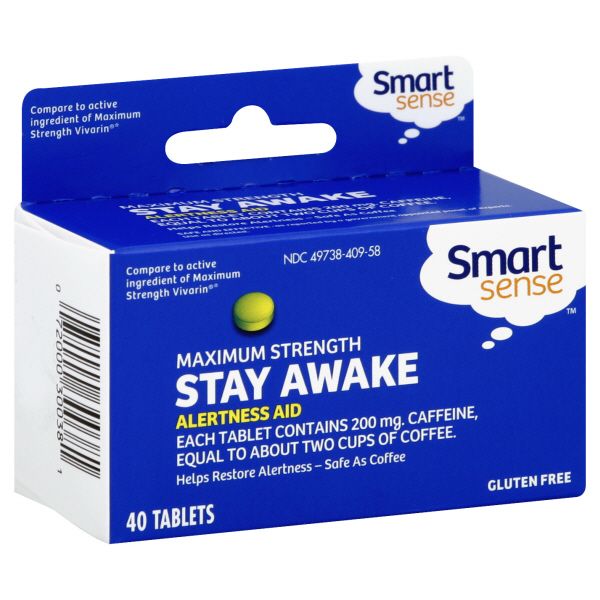 Smart Sense Stay Awake, Maximum Strength, 200 mg, Tablets, 40 tablets at Kmart.com