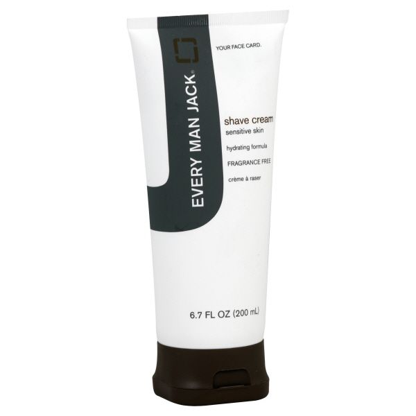Every Man Jack Shave Cream, Sensitive Skin, Fragrance Free, 6.7 fl oz (200 ml) at Kmart.com