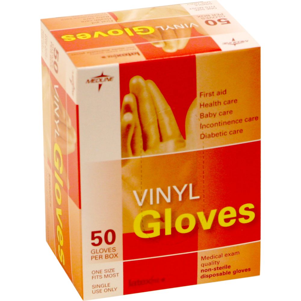Medline Vinyl Powder Free Exam Gloves 50 Count at Kmart.com