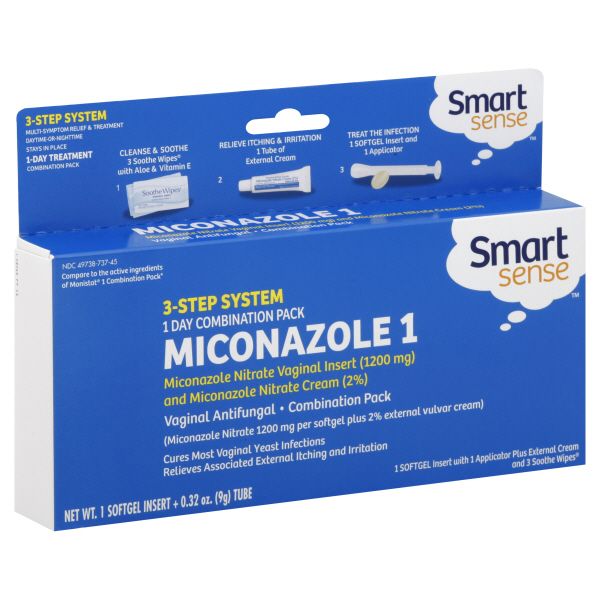 Smart Sense Miconazole 1, 3-Step System, 1 treatment at Kmart.com