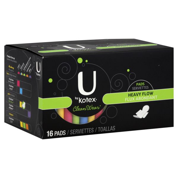 Kotex U by Kotex CleanWear Pads, Heavy Flow, 16 pads at Kmart.com