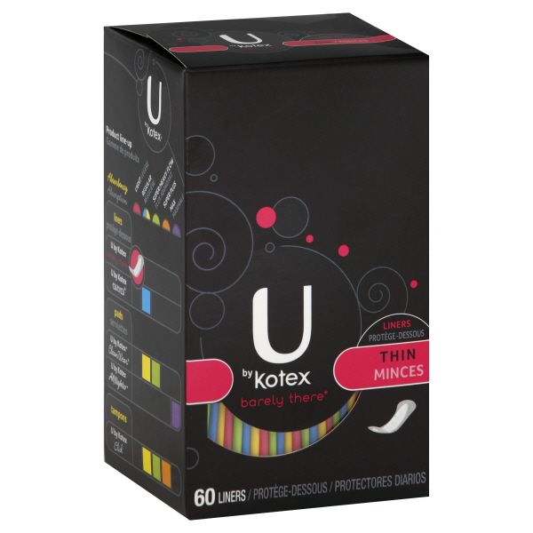 Kotex U Barely There Liners, Thin, 60 liners at Kmart.com