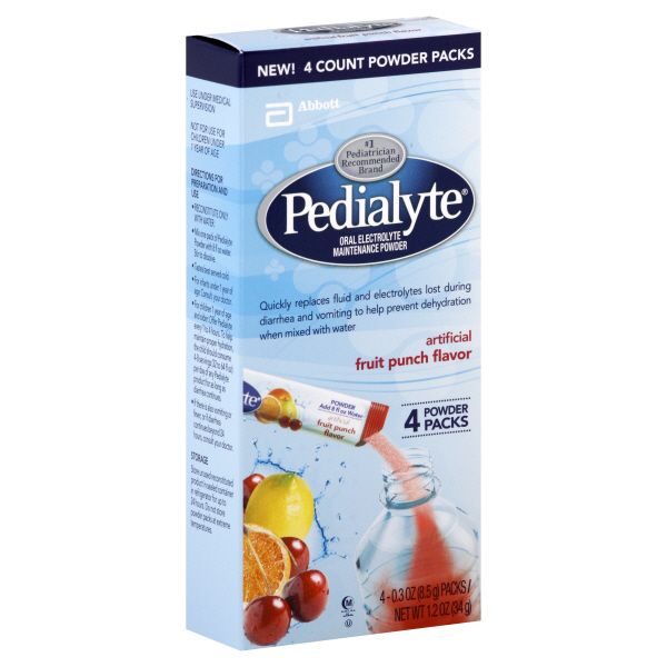 Pedialyte Oral Electrolyte Maintenance Powder, Powder Packs, Fruit Punch Flavor, 4 - 0.3 oz (8.5 g) packs [1.2 oz (34 g)] at Kmart.com