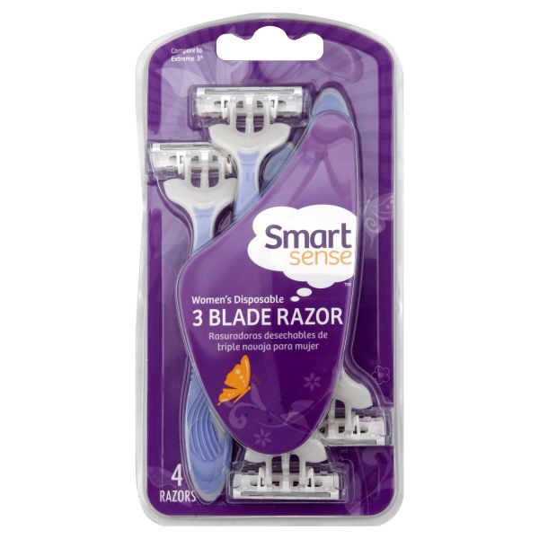 Smart Sense Razors, 3-Blade, Women's Disposable, 4 razors at Kmart.com