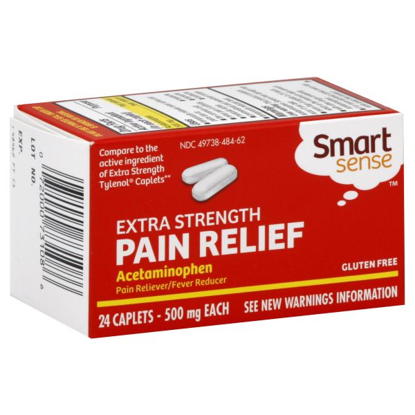 Smart Sense Acetaminophen, 500 mg, Extra Strength, Caplets, 24 caplets at Kmart.com