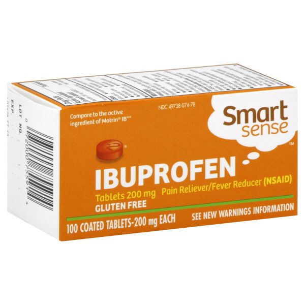 Smart Sense Ibuprofen, 200 mg, Coated Caplets, 100 tablets at Kmart.com