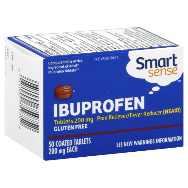 Smart Sense Ibuprofen, 200 mg, Tablets, 50 tablets at Kmart.com