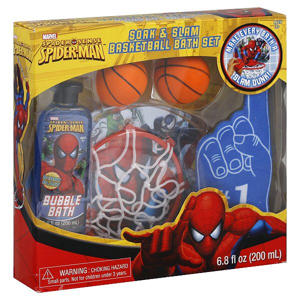 Spiderman Mzb Accessories Bath Set, Soak & Slam Basketball, Marvel