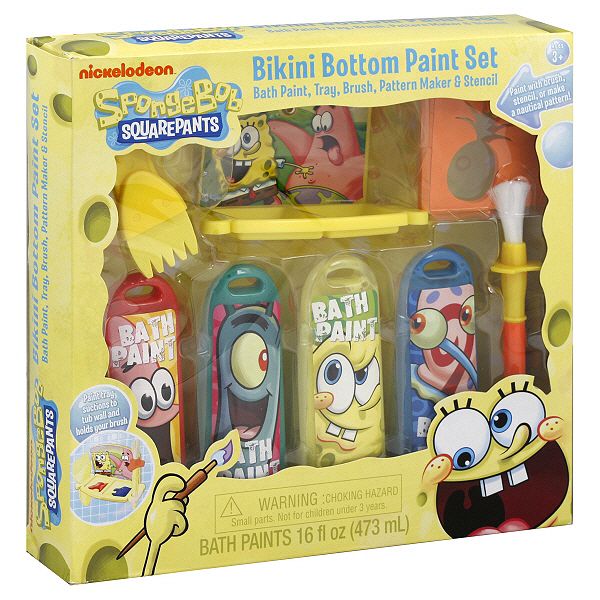 Nickelodeon Mzb Accessories Bath Set, Bikini Bottom Paint Set,