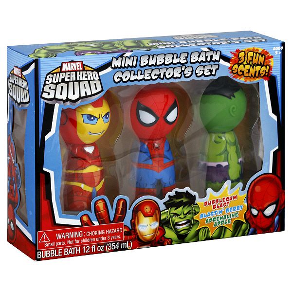 Marvel Mzb Accessories Mini Bubble Bath Collector's Set, Marvel Super