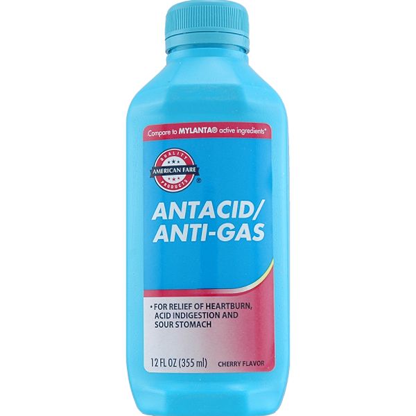 American Fare Antacid Liquid Cherry 12 Fluid Ounce Bottle 512-05