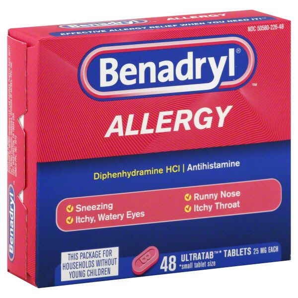 Benadryl Allergy, 25 mg, Ultratab Tablets, 48 tablets at Kmart.com