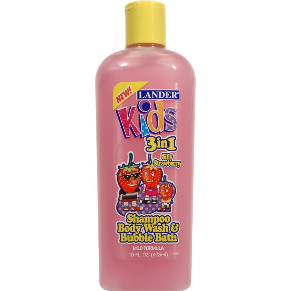 Lander Kids Shampoo Body Wash & Bubble Silly Strawberry 16 Fluid Ounce Bottle at Kmart.com