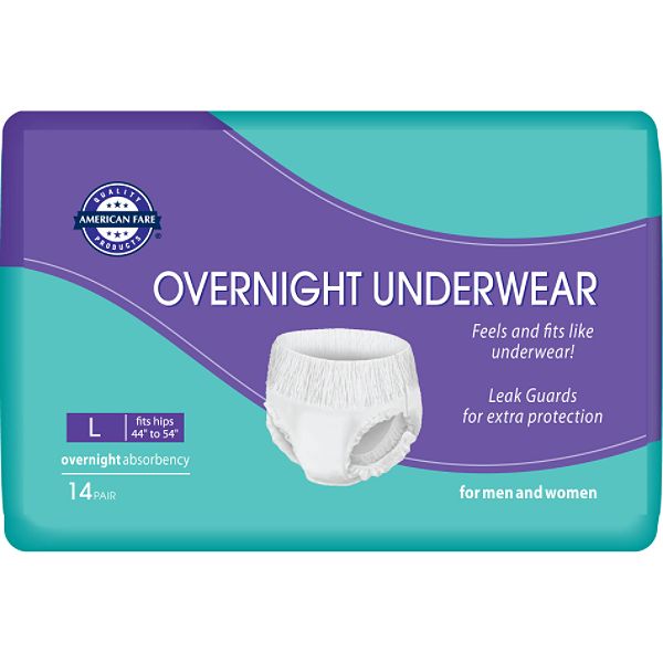 American Fare Overnight Underwear Large 14 Count 17595912