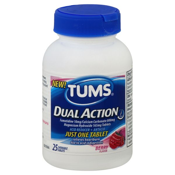 Tums Dual Action Acid Reduce + Antacid, Chewable Tablets, Berry Flavor, 25 tablets at Kmart.com