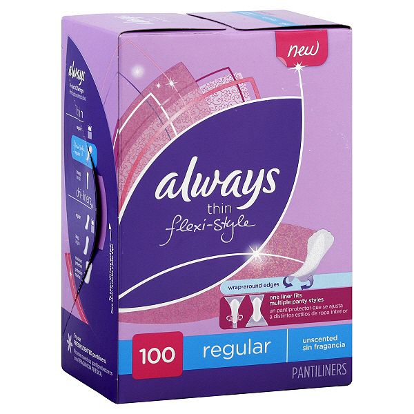 Always Pantiliners!comma! Thin Flexi-style!comma! Regular!comma! Unscented!comma! 100 84807271