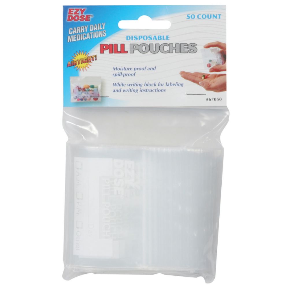 Ezy-Dose Disposable Pill Pouch Moisture Proof Bag 50 Count at Kmart.com