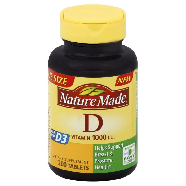 Nature Made Vitamin D, 1000 IU, Tablets, 200 tablets at Kmart.com
